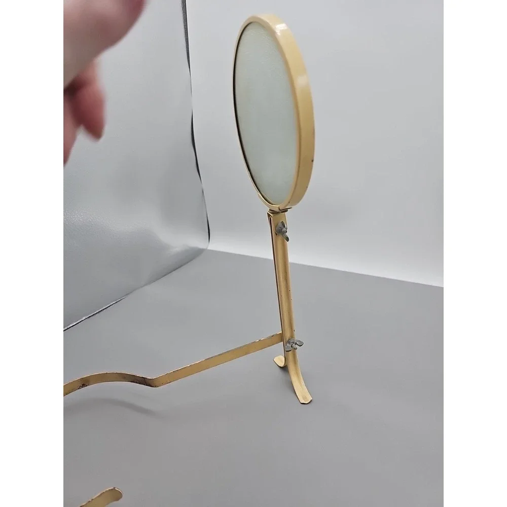Makeup Table Mirror 1950s Mid Century German Metal Side Vanity Stands‎